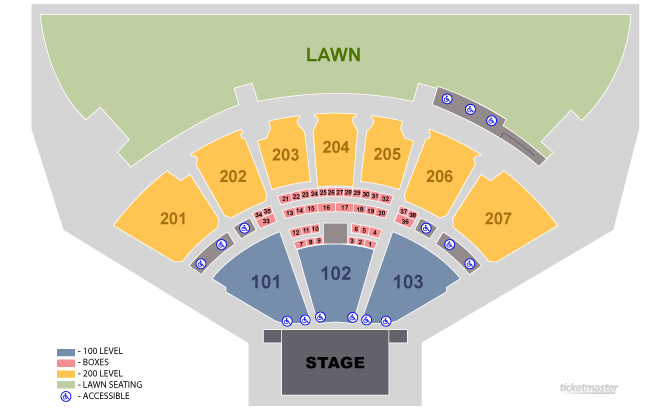 Sunlight Supply Amphitheater seating chart