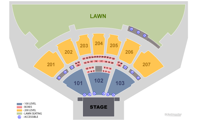 Frost Amphitheater Seating Chart