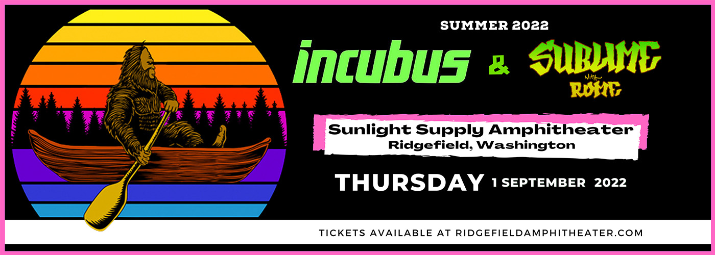 Incubus & Sublime With Rome at Sunlight Supply Amphitheater