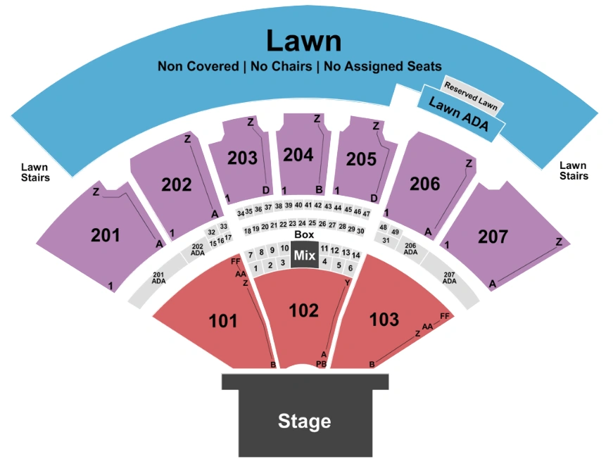 cascades amphitheater - wa seating chart